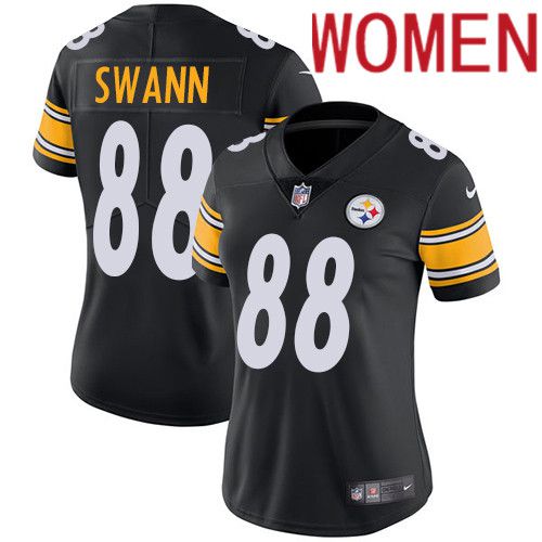 Women Pittsburgh Steelers #88 Lynn Swann Nike Black Vapor Limited NFL Jersey->women nfl jersey->Women Jersey